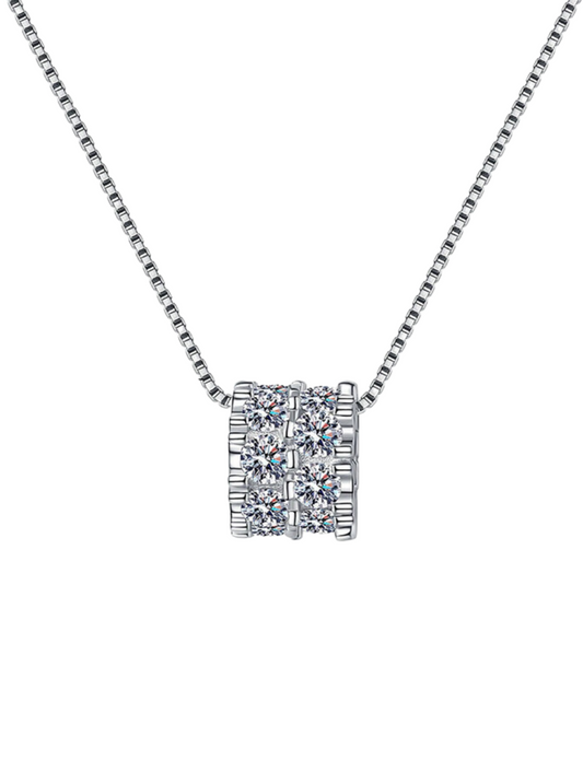 Heart-Shaped Moissanite Necklace | 925 Silver