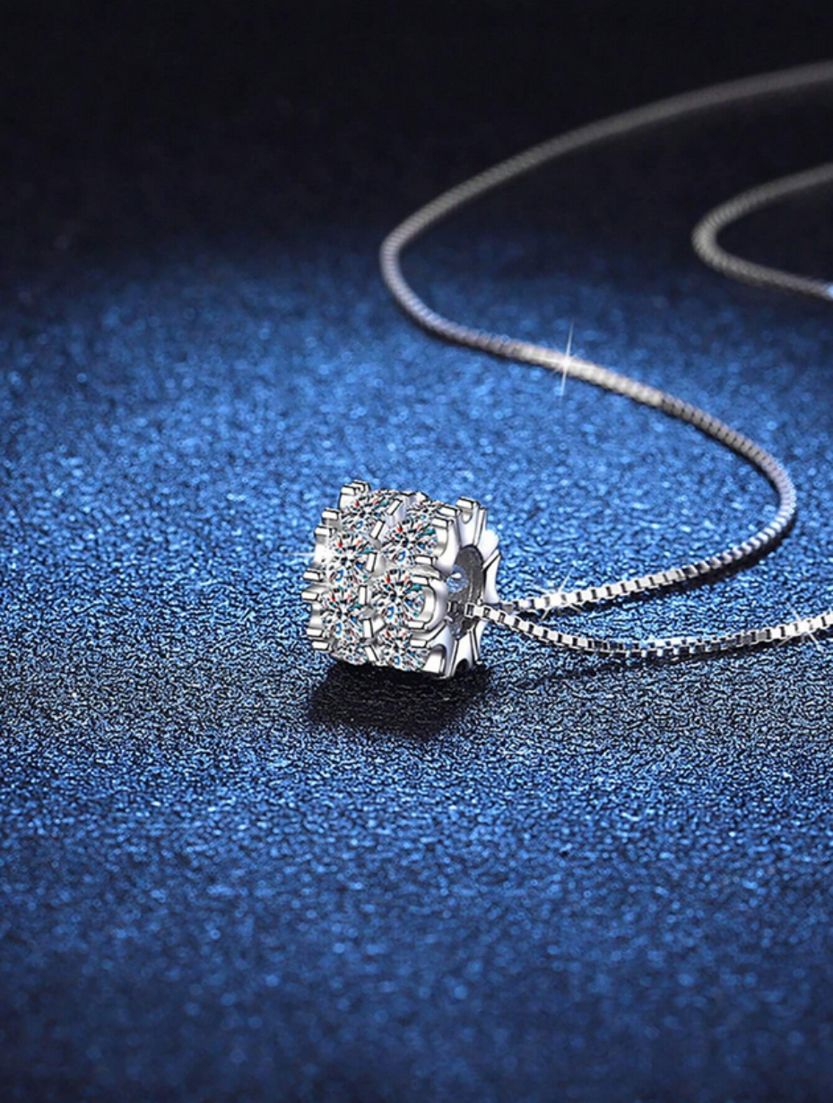 Heart-Shaped Moissanite Necklace | 925 Silver