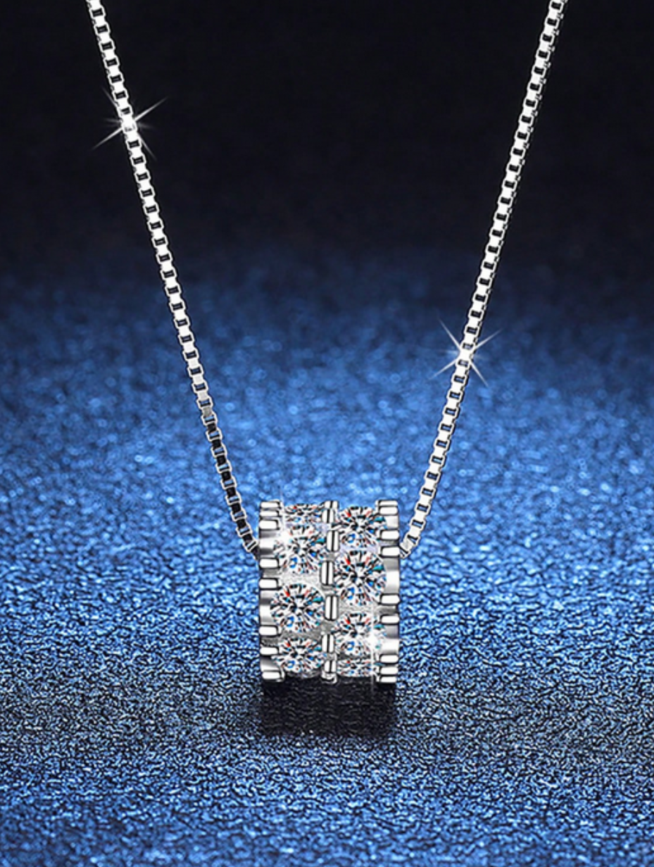 Heart-Shaped Moissanite Necklace | 925 Silver