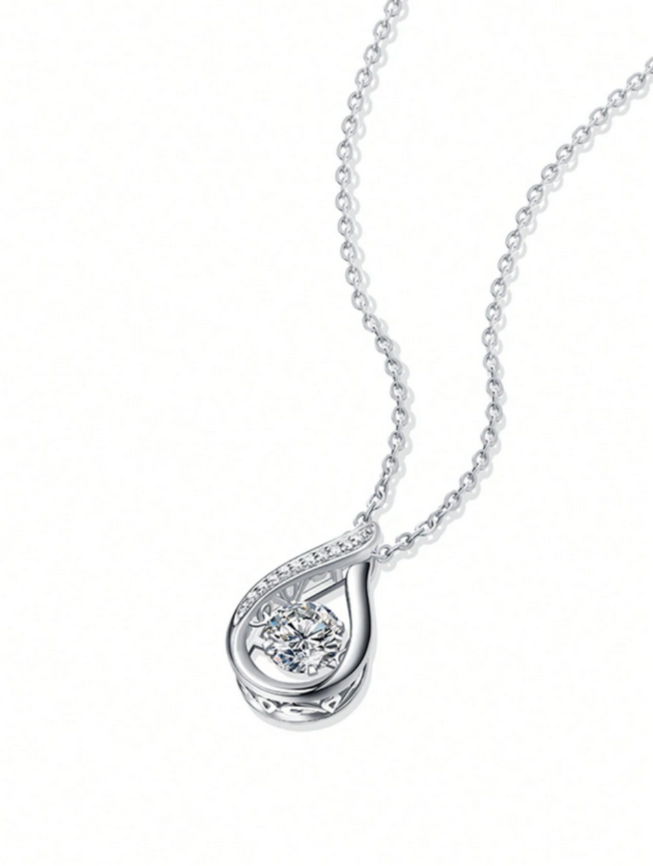 Moissanite Necklace 925 Sterling Silver | Elegant Pendant