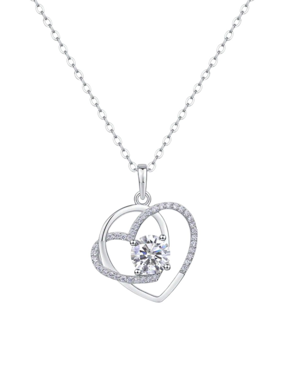 Moissanite Diamond Necklace 925 Sterling Silver | Elegant Pendant