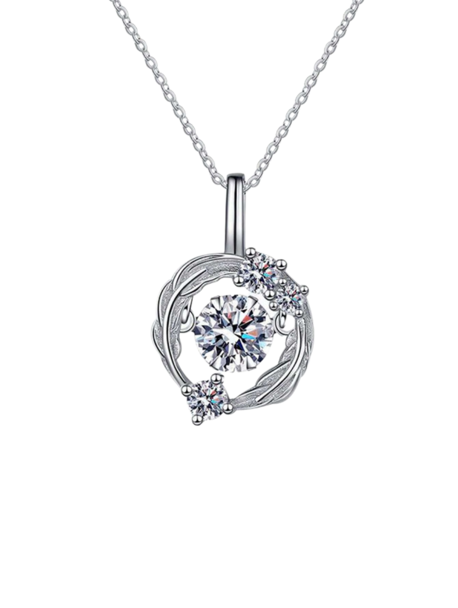 Elegant S925 Silver Moissanite Necklace | Heart-Shaped Pendant