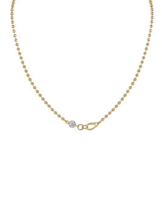 Elegant Moissanite Pendant Necklace | 18K Gold Plated