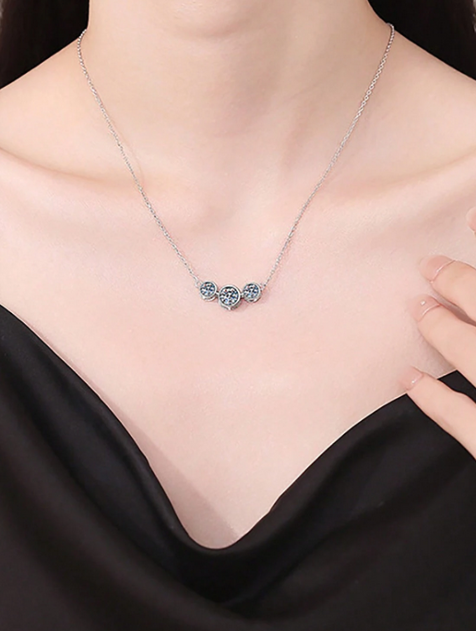 925 Silver Moissanite Necklace | Versatile