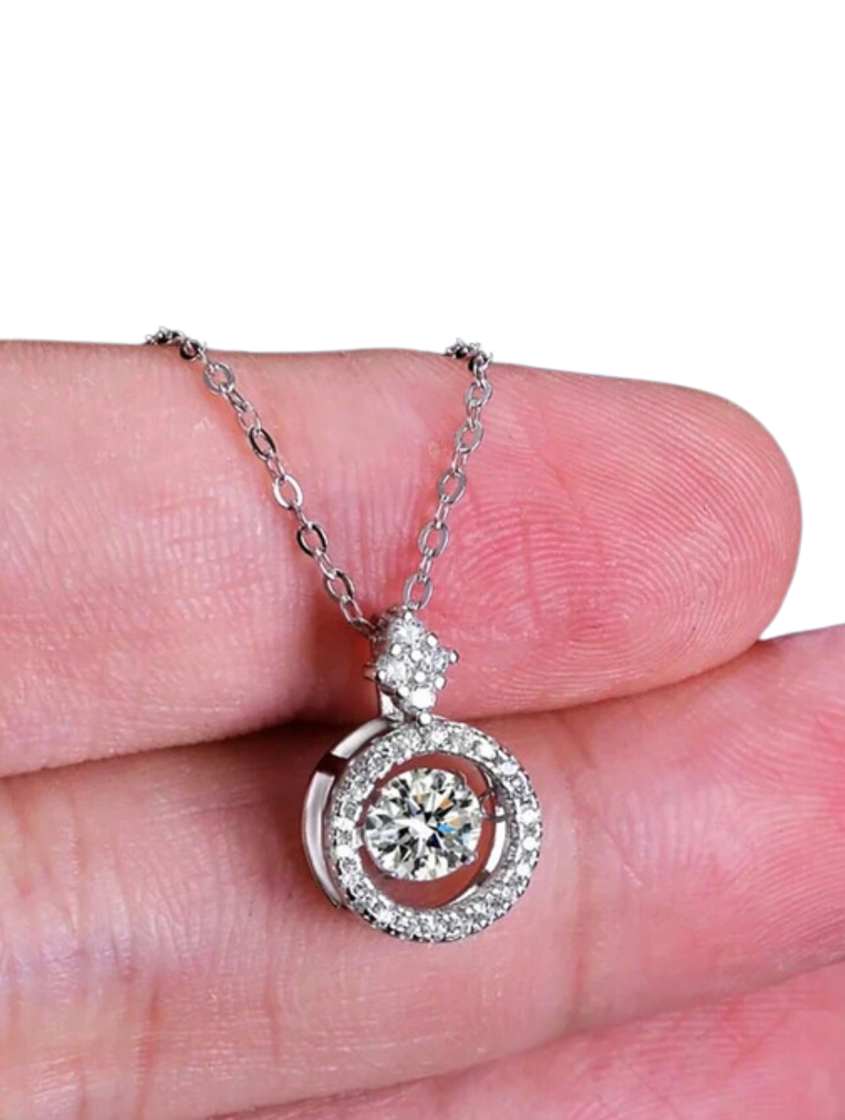 Round Moissanite Necklace | Refined Luxury