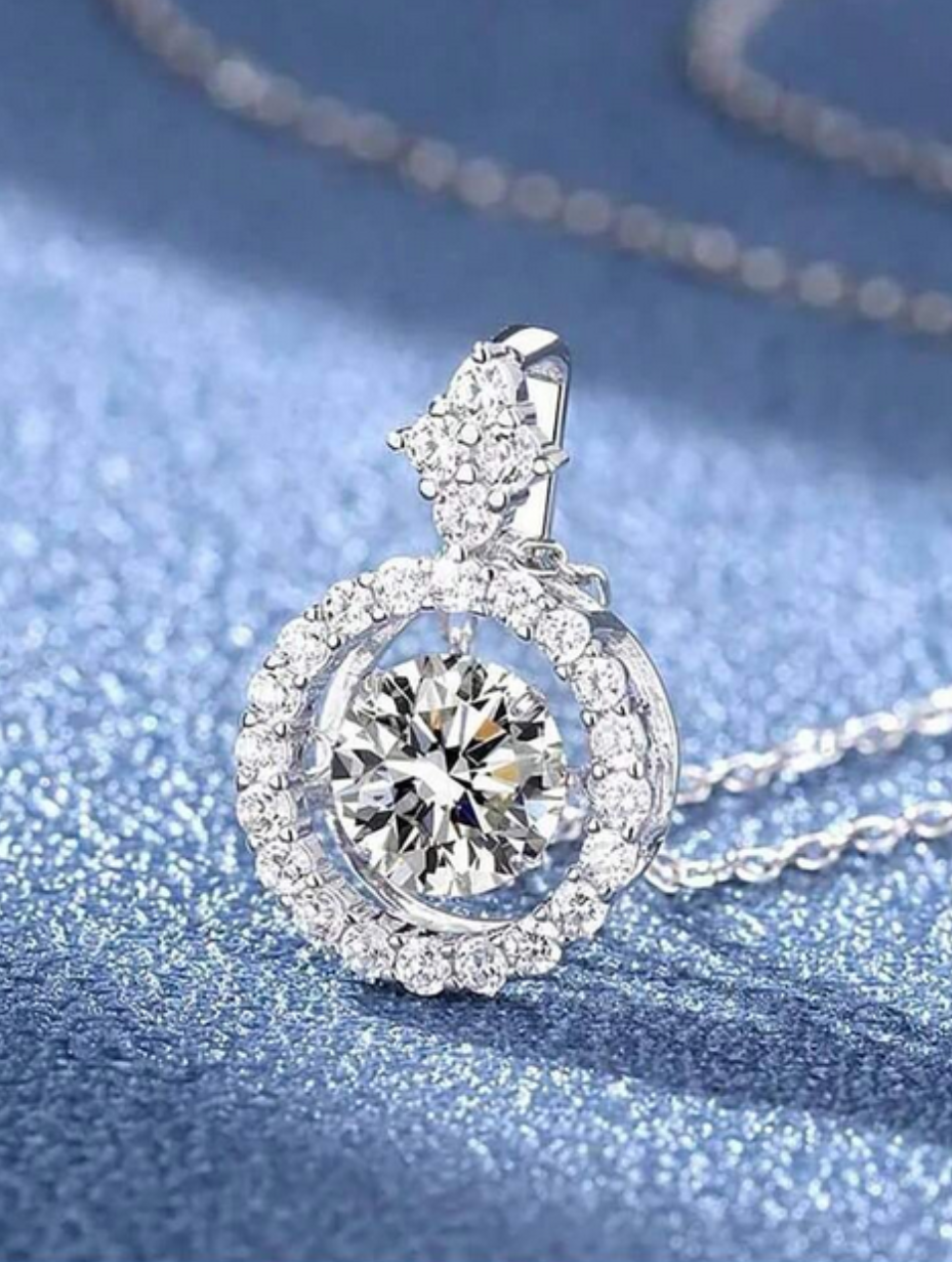 Round Moissanite Necklace | Refined Luxury