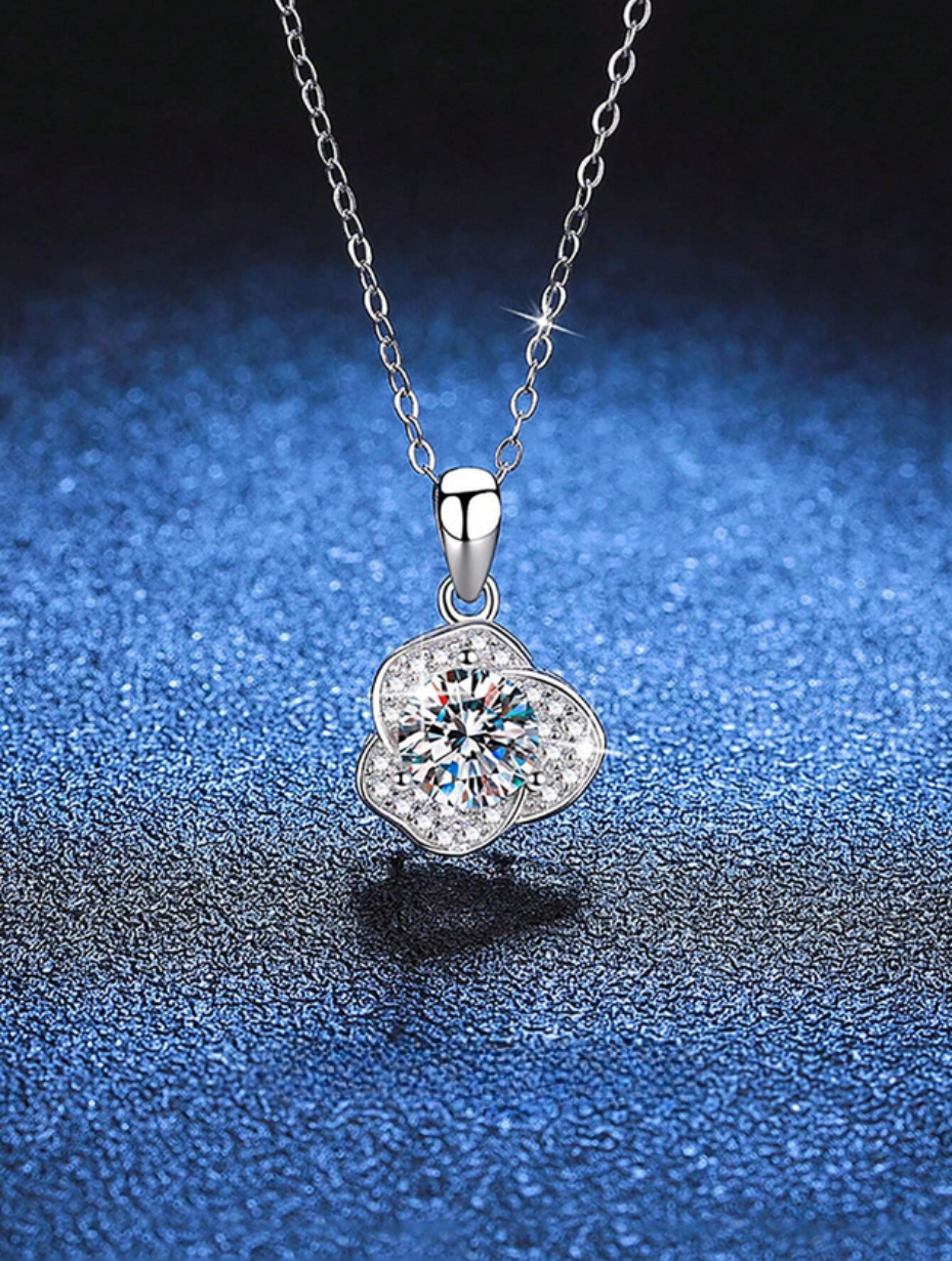 Moissanite Diamond Necklace | Sterling Silver