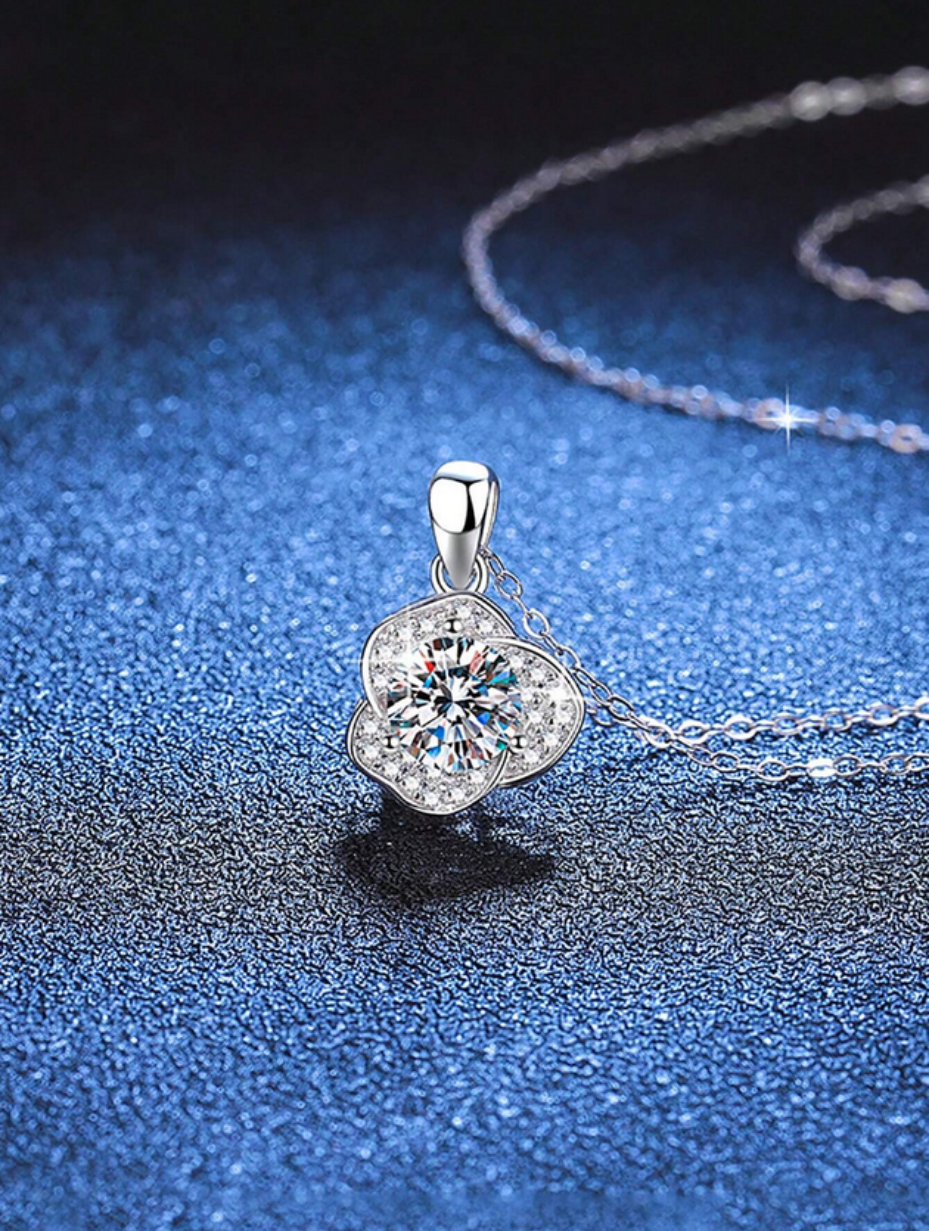 Moissanite Diamond Necklace | Sterling Silver