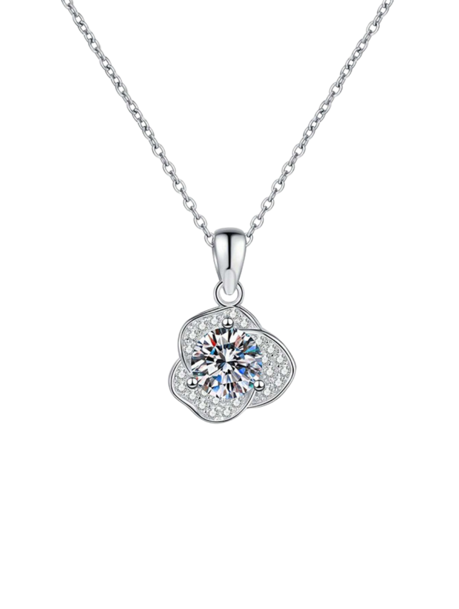 Moissanite Diamond Necklace | Sterling Silver