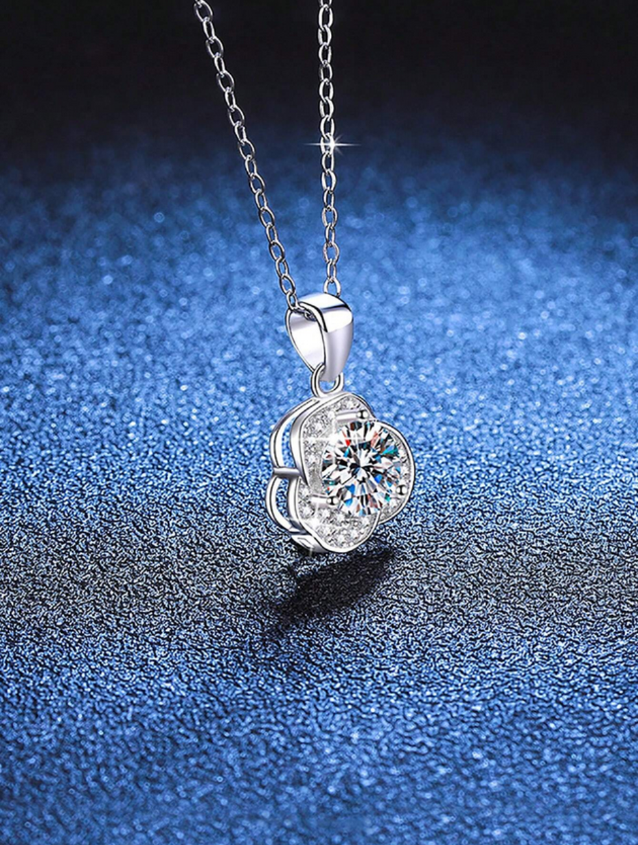 Moissanite Diamond Necklace | Sterling Silver