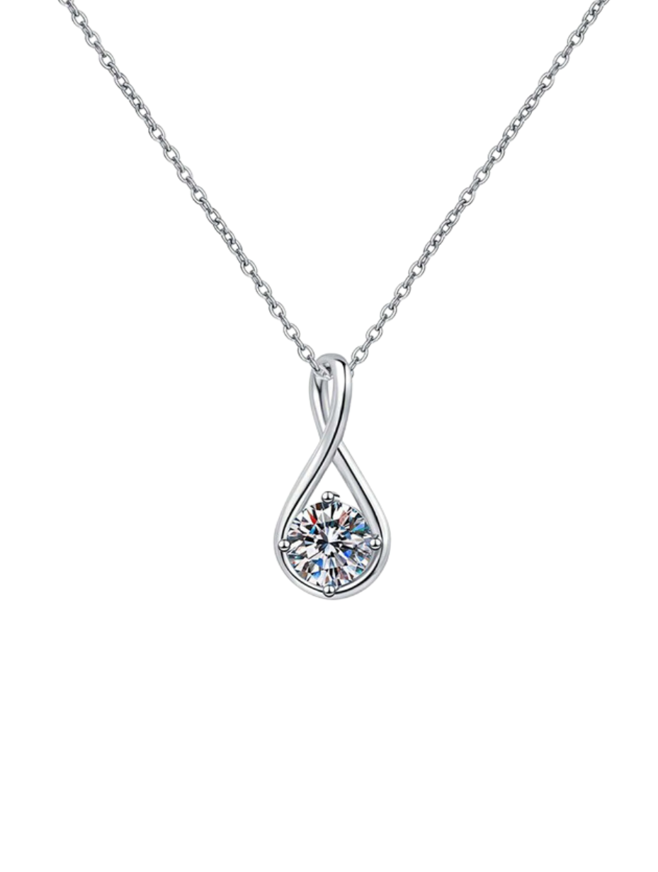 Moissanite Diamond Necklace | Sterling Silver