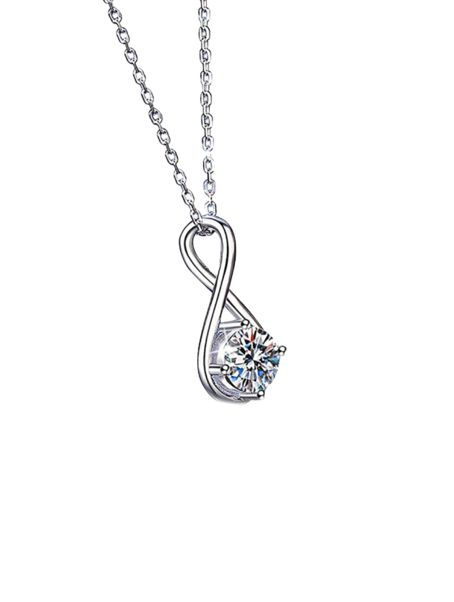 Moissanite Diamond Necklace | Sterling Silver