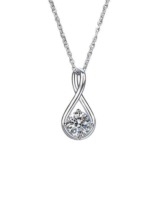 Moissanite Diamond Necklace | Sterling Silver