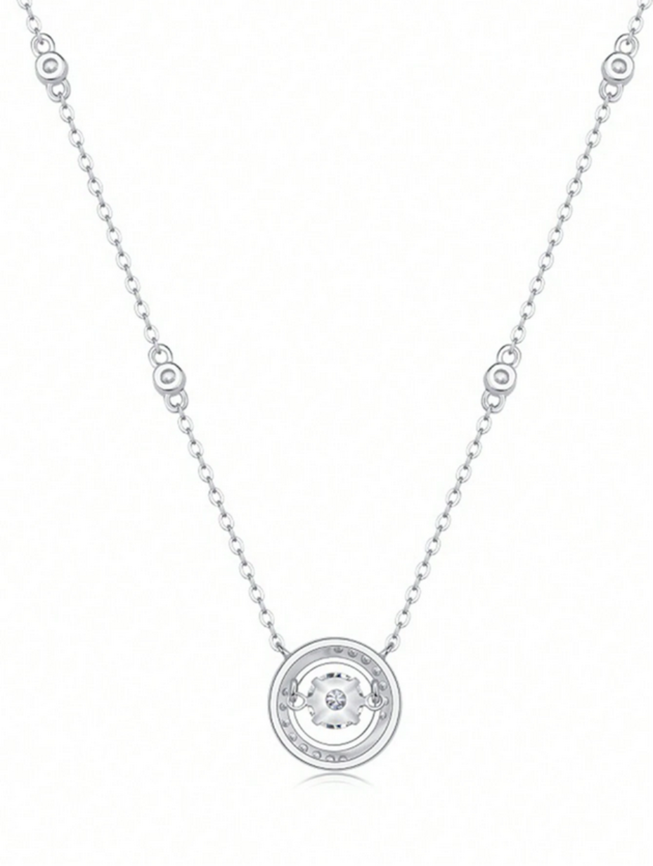 Moissanite Wrap Necklace | Sterling Silver