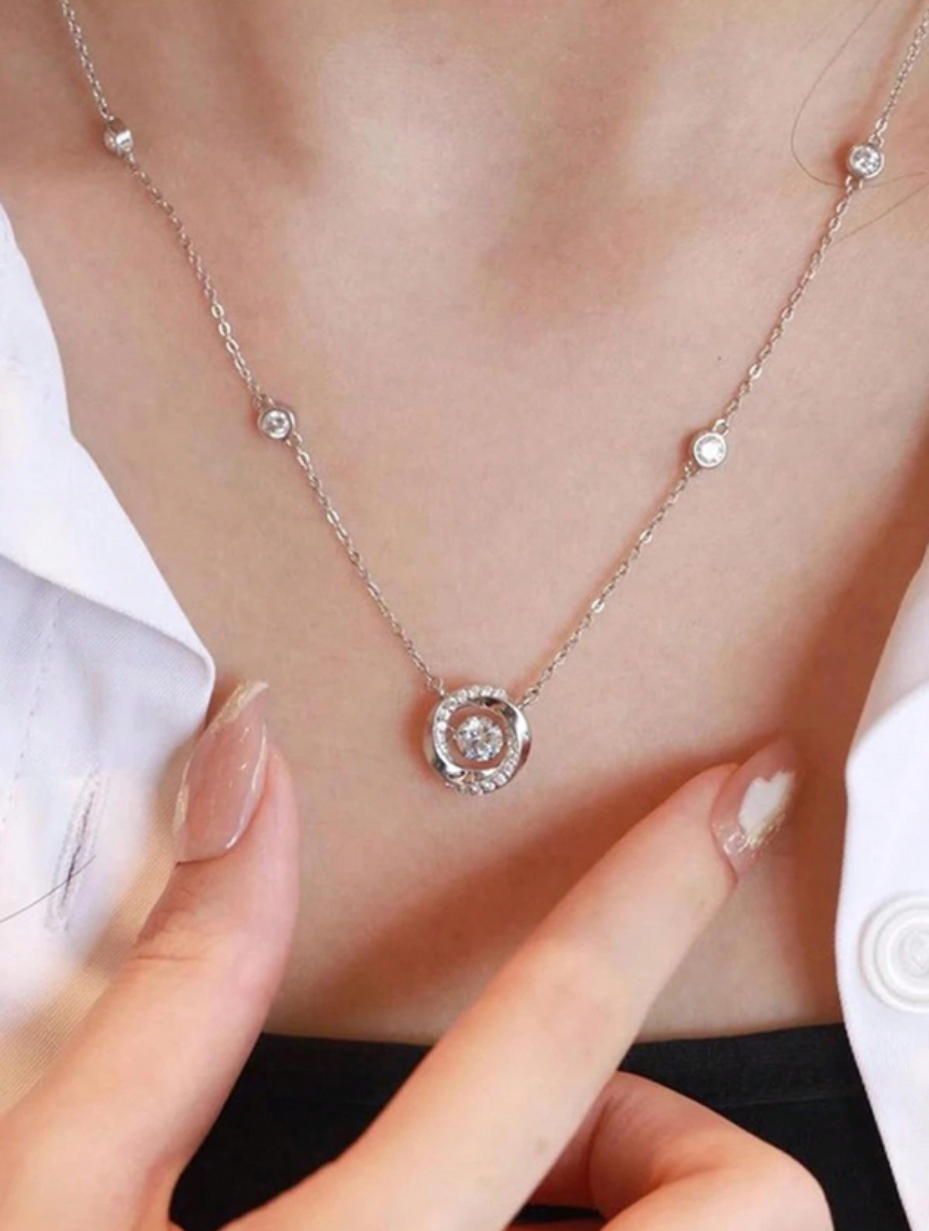 Moissanite Wrap Necklace | Sterling Silver