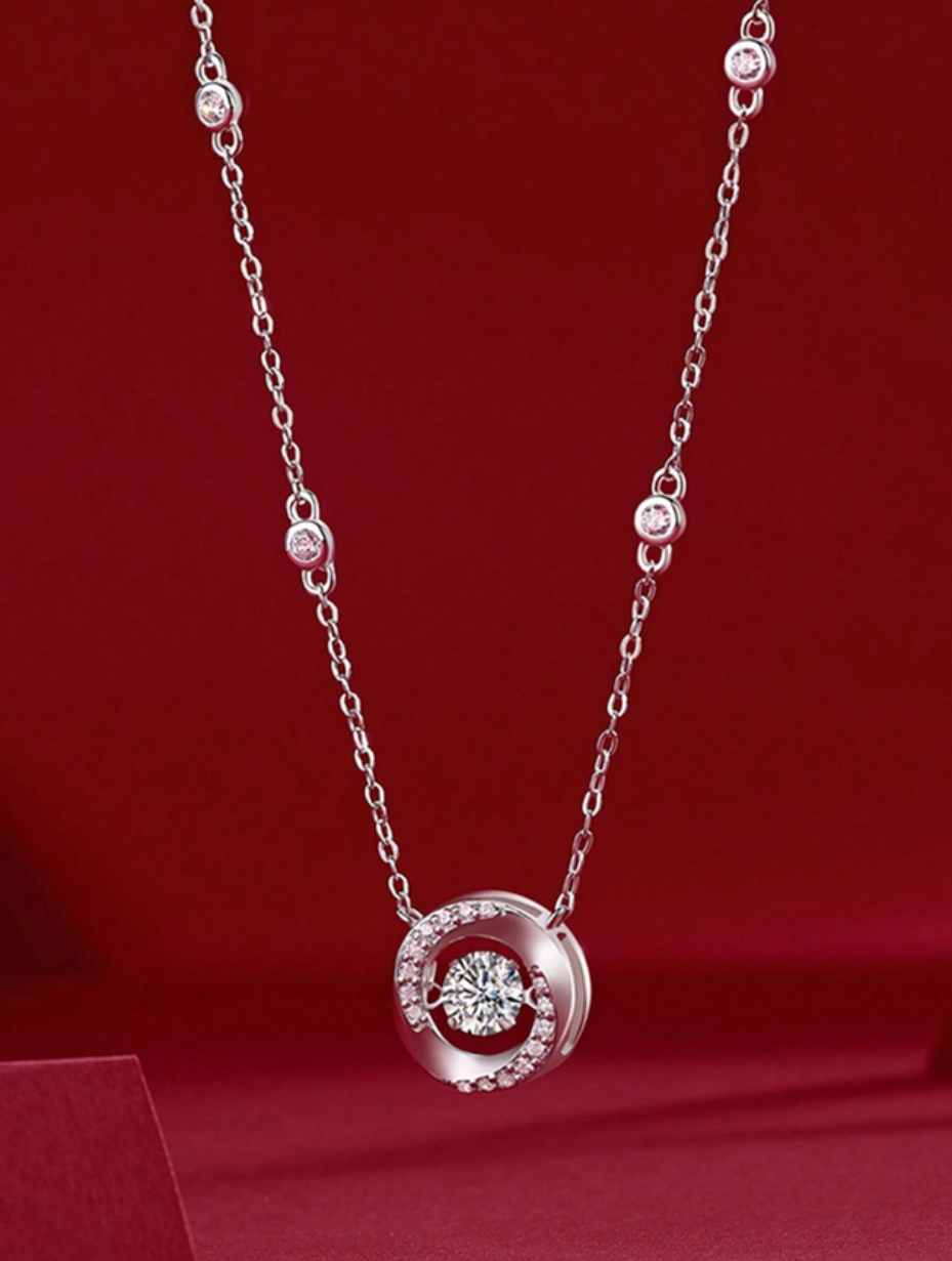 Moissanite Wrap Necklace | Sterling Silver