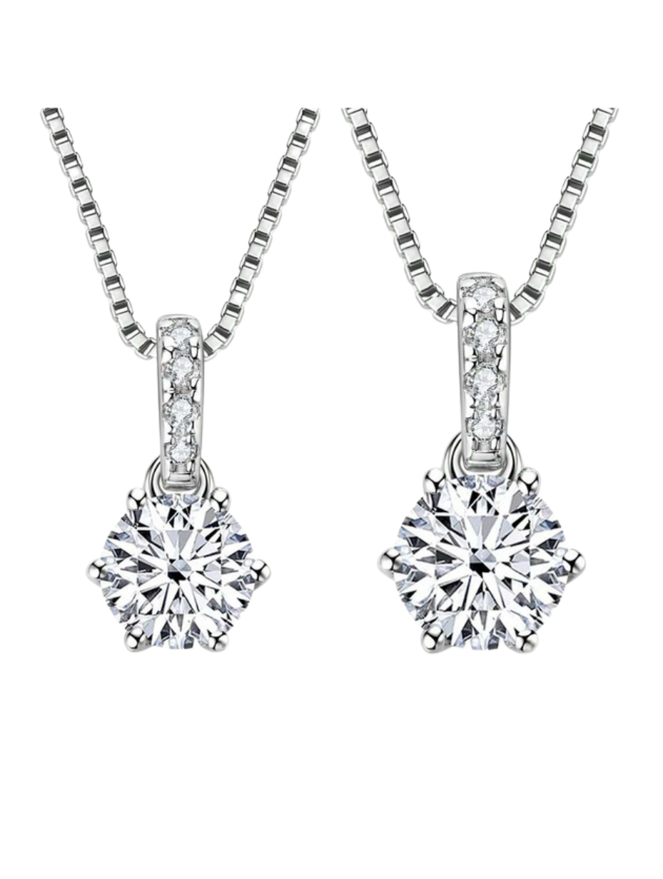 Elegant Moissanite Pendant Necklace | S925 Silver