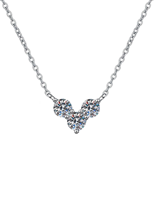 Sweet Fashionable Moissanite Necklace | 925 Silver