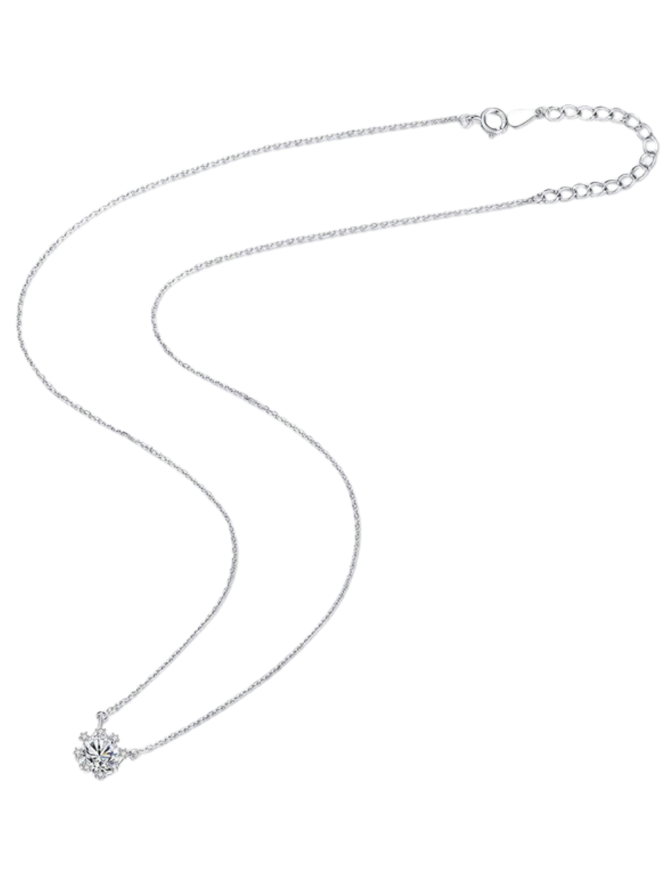 Moissanite Pair Necklace | S925 Sterling Silver Chain