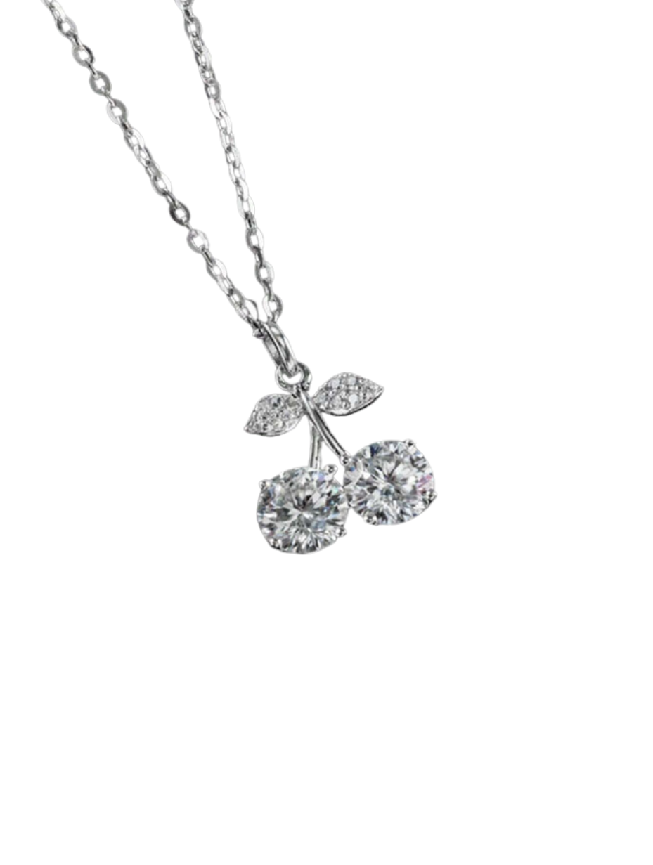 Moissanite Cherry Pendant Necklace | Lovely Fashionable