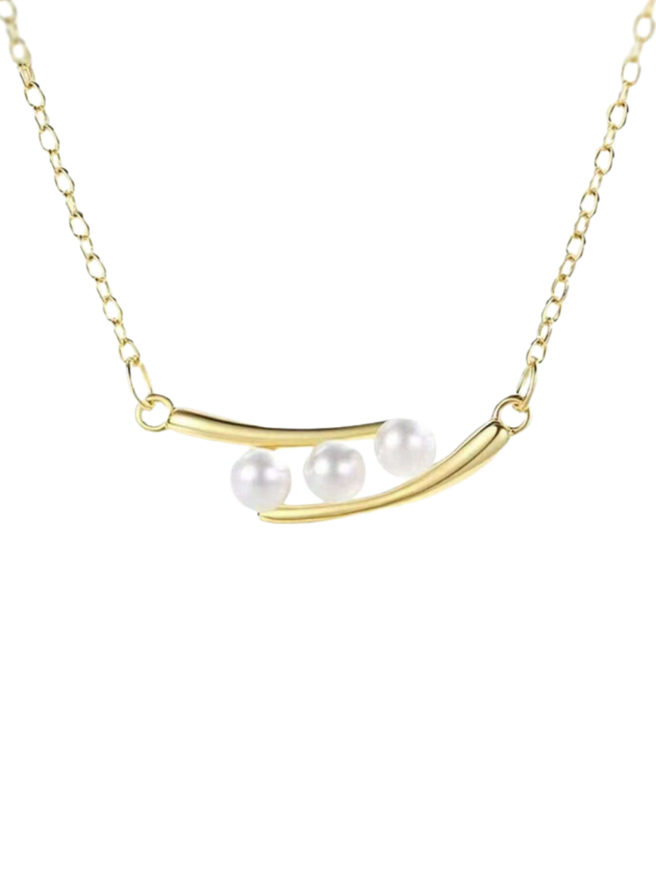 Stylish Pea Pearl Necklace | S925 Sterling Silver