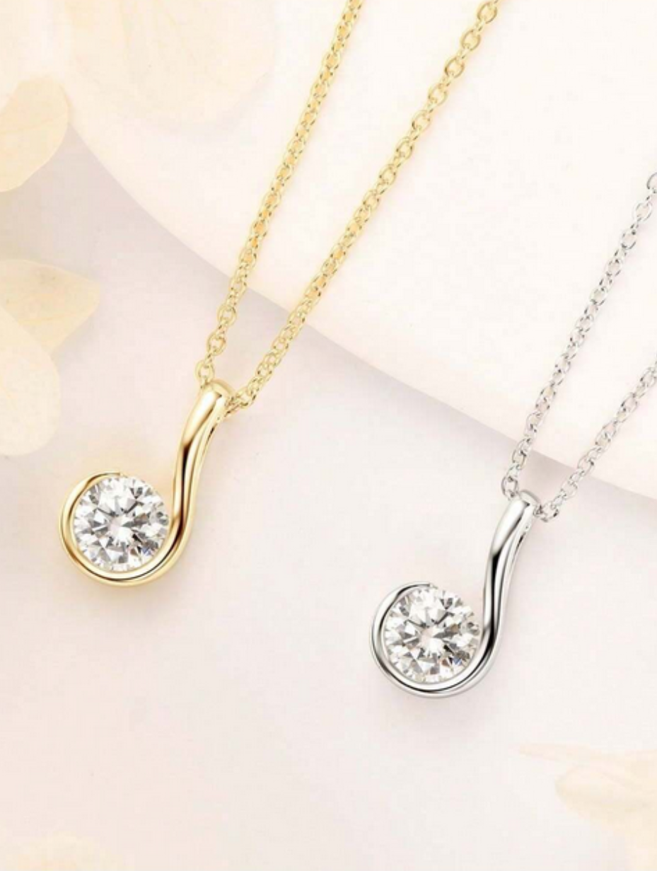 Light Luxury Music Note Shape Pendant Necklace