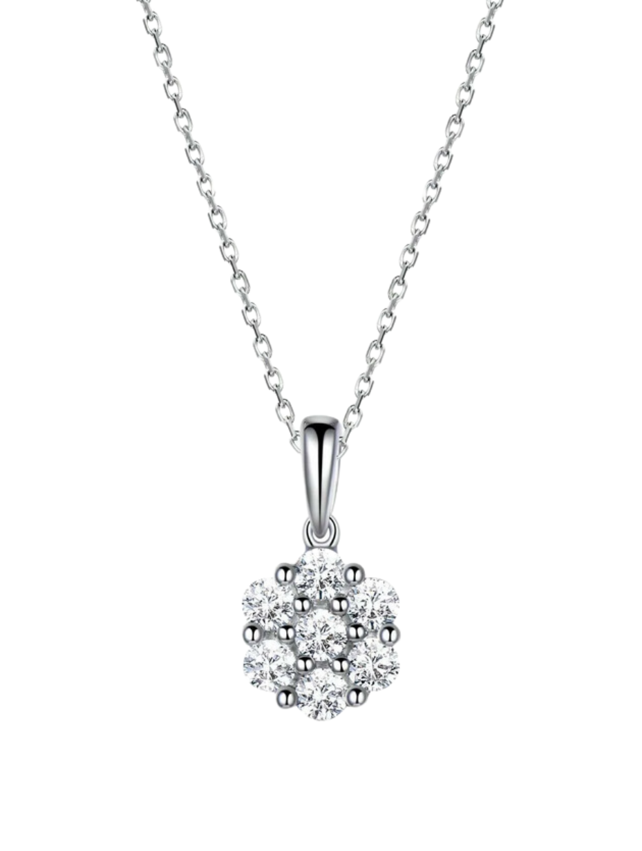 925 Sterling Silver Necklace | High-End Moissanite Jewelry