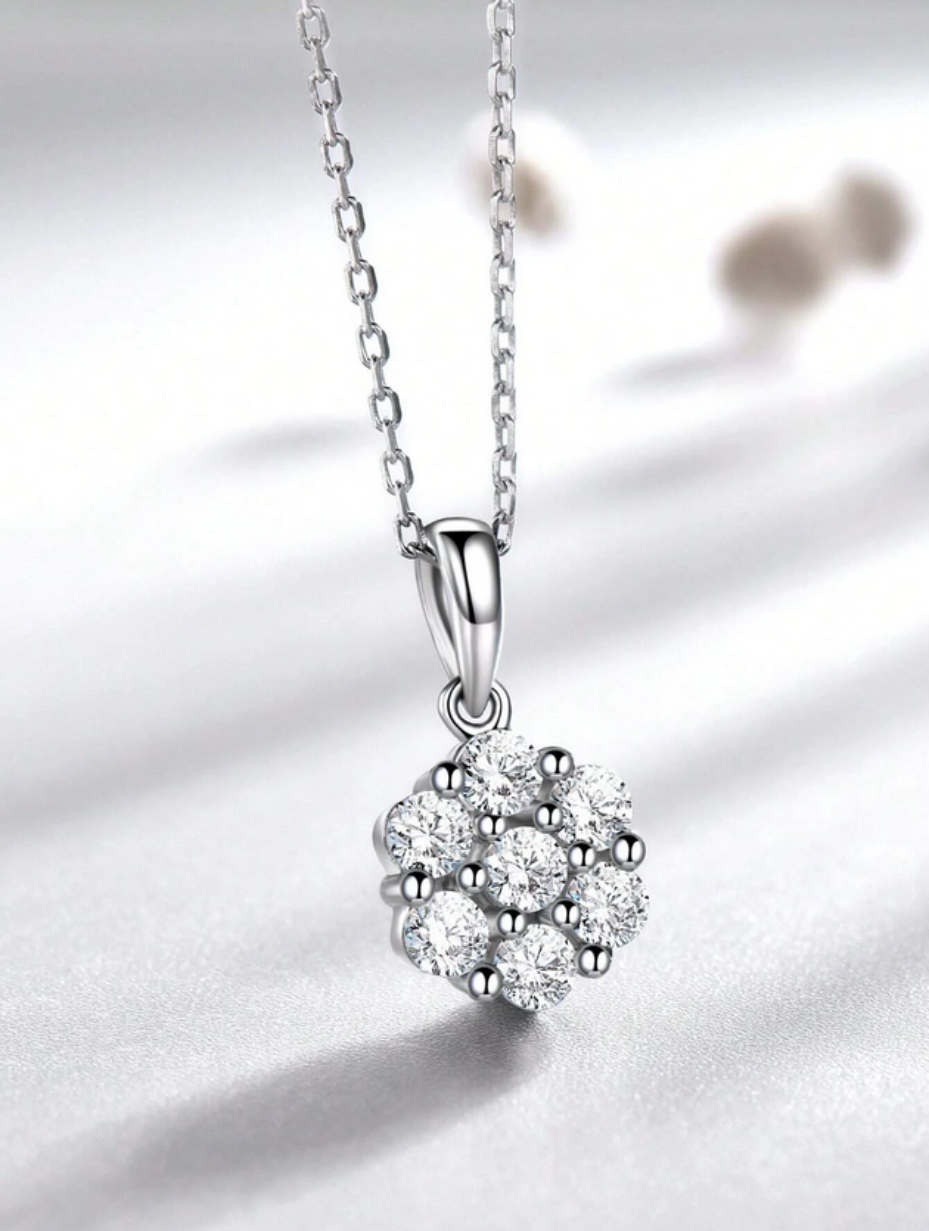 925 Sterling Silver Necklace | High-End Moissanite Jewelry