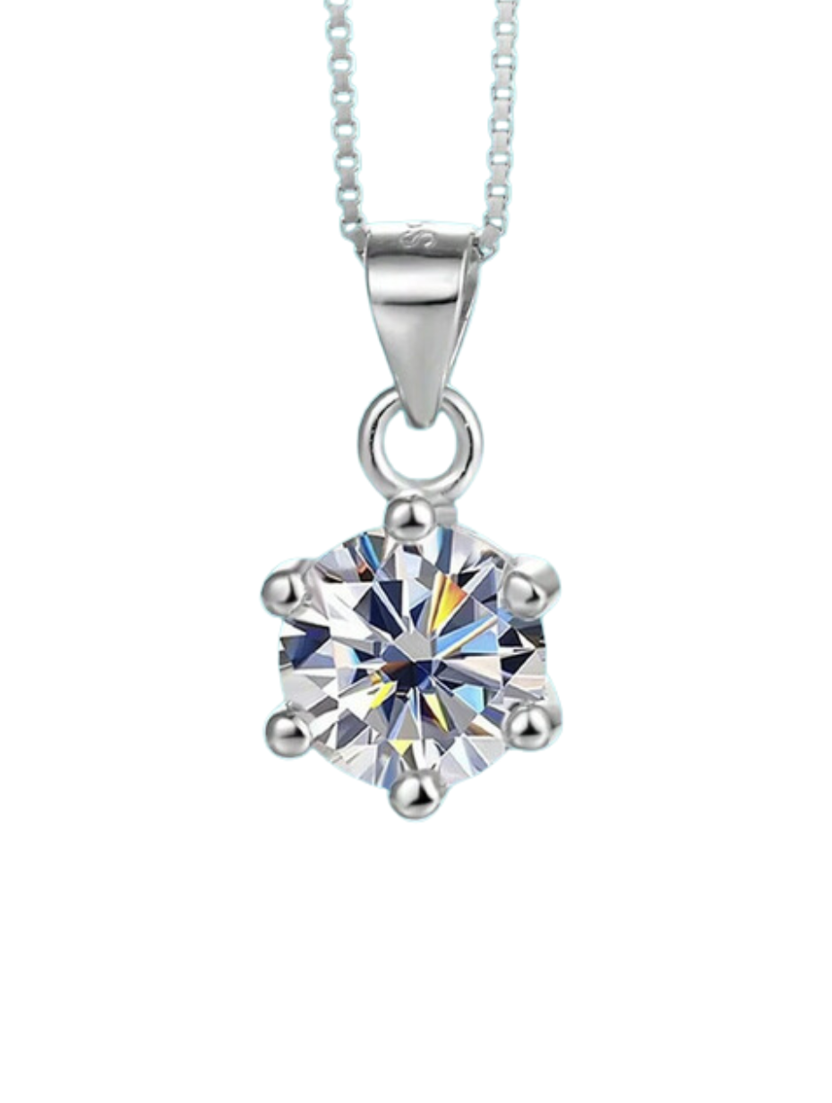 18K Gold Plated Necklace | VVS1 Moissanite Pendant