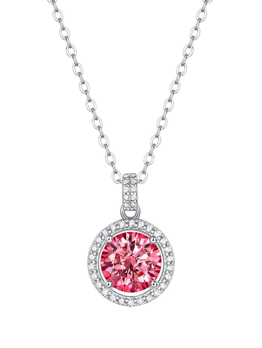 Morganite Pendant Necklace | Pink Stone in 925 Silver