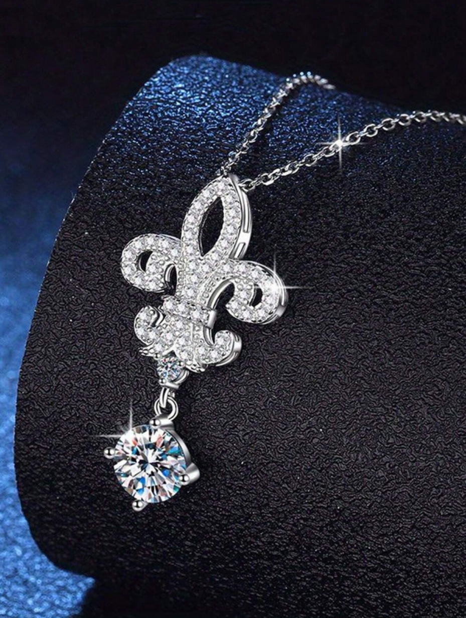 S925 Silver Moissanite Pendant Necklace | Simple & Elegant