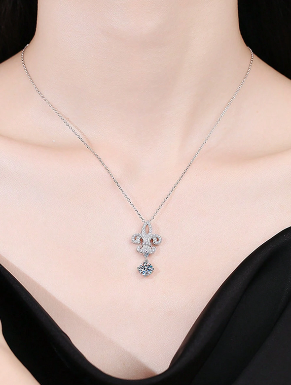 S925 Silver Moissanite Pendant Necklace | Simple & Elegant