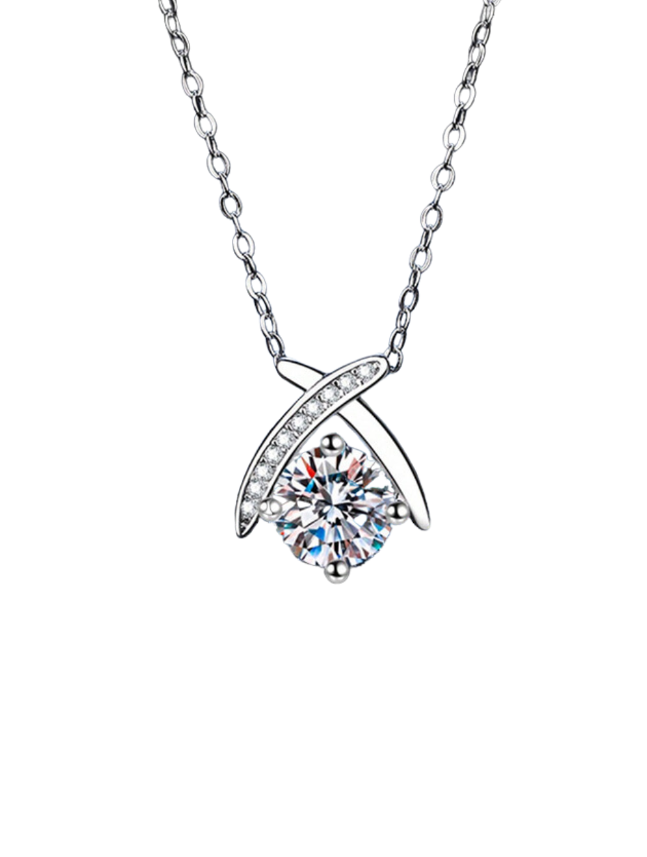 Colorless Moissanite Heart Pendant Necklace | S925 Silver