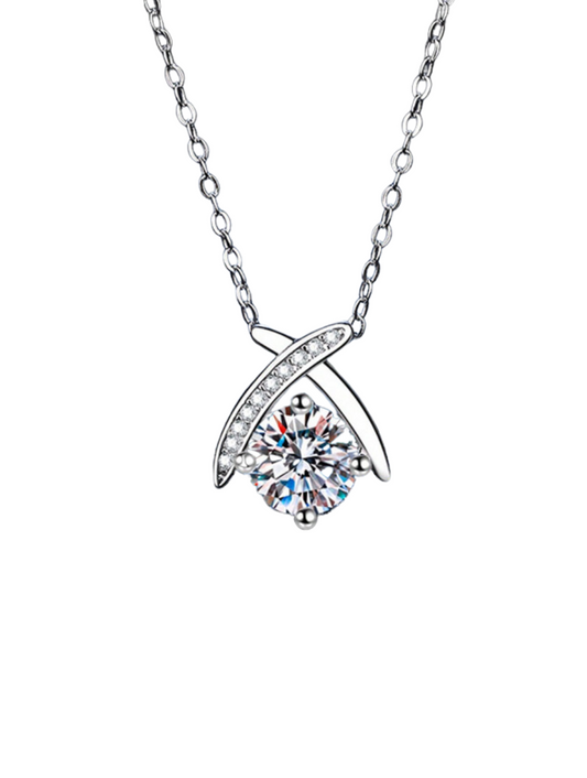 Colorless Moissanite Heart Pendant Necklace | S925 Silver