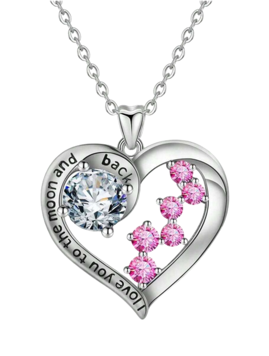 Romantic Heart Moissanite Pendant Necklace