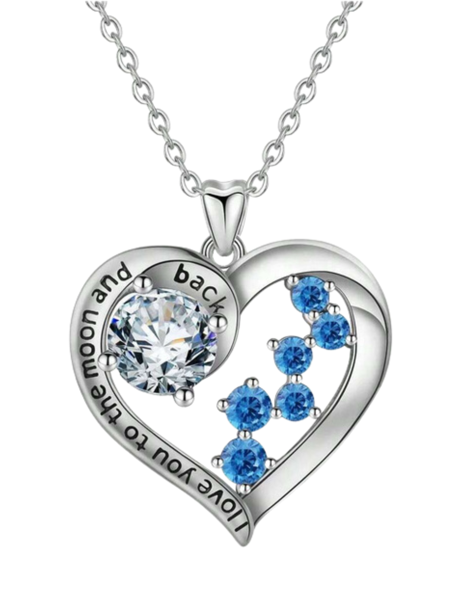 Romantic Heart Moissanite Pendant Necklace