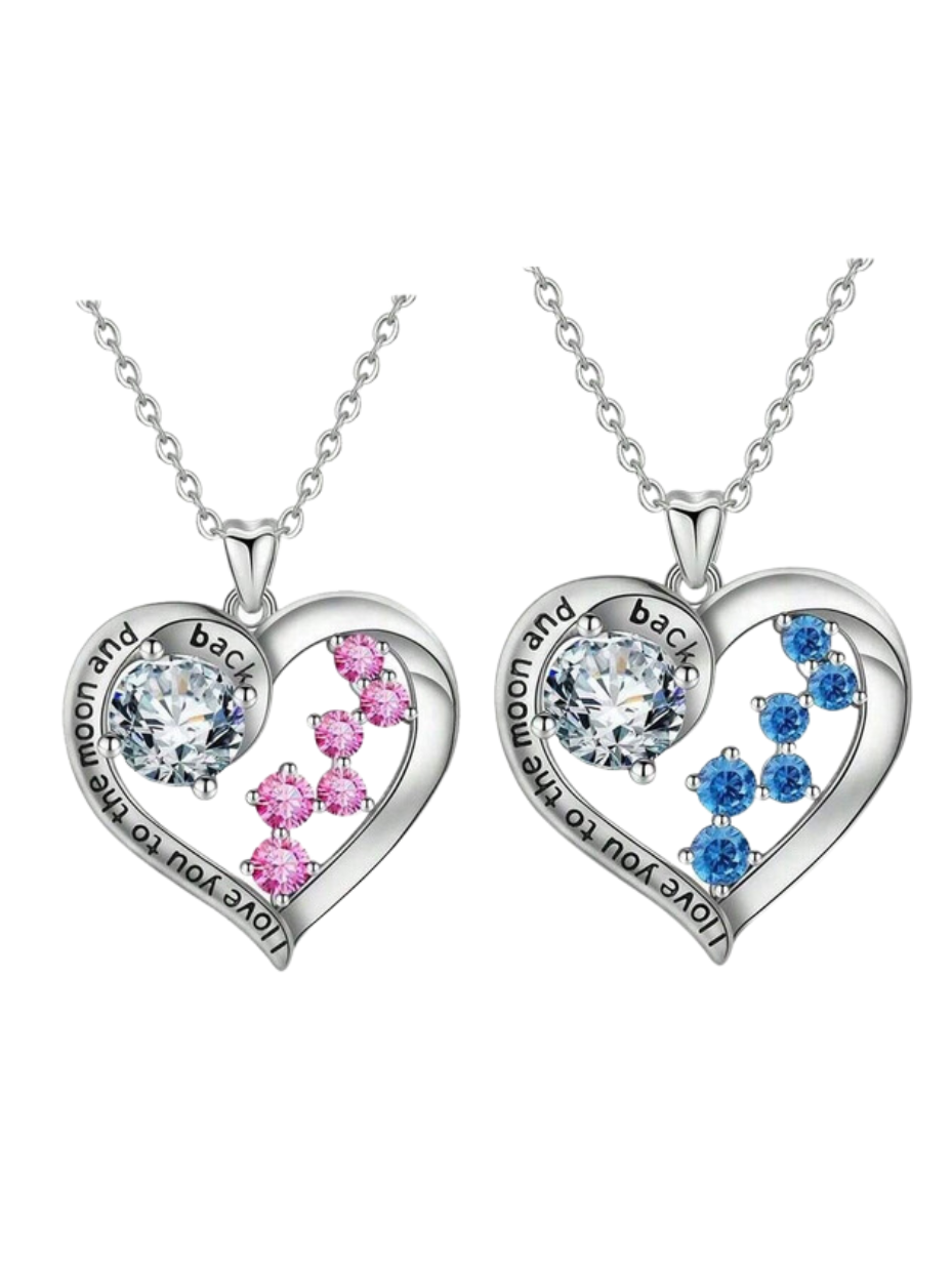 Romantic Heart Moissanite Pendant Necklace