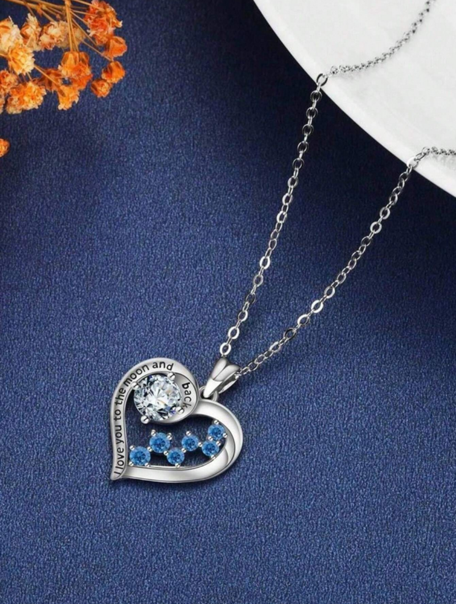 Romantic Heart Moissanite Pendant Necklace