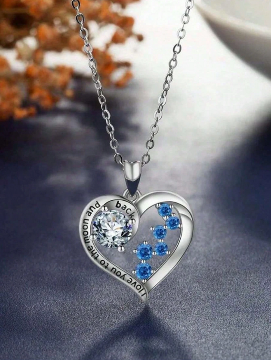 Romantic Heart Moissanite Pendant Necklace