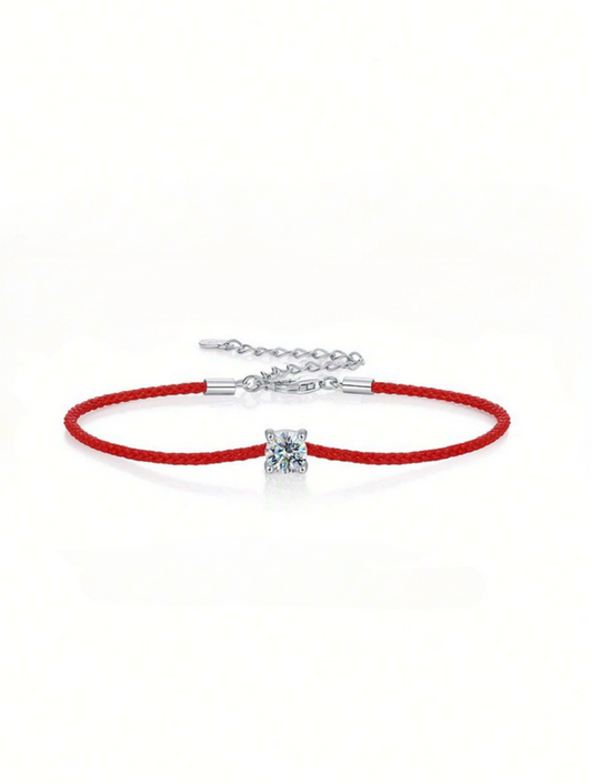 Moissanite Solitaire Bracelet | Four-Claw Elegance