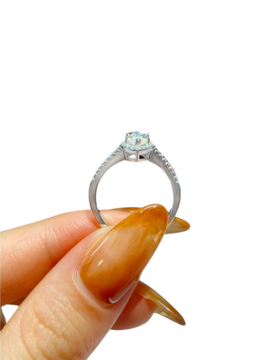 Moissanite Engagement Ring | 6 Claws D-Color S925 Silver