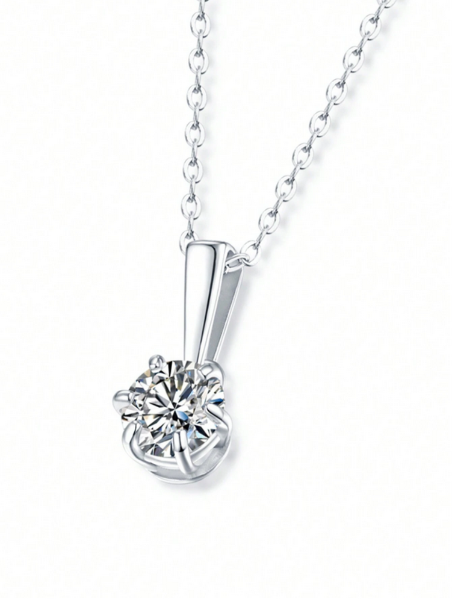 Moissanite Pendant Necklace | Timeless Beauty