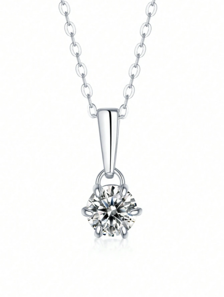 Moissanite Pendant Necklace | Timeless Beauty