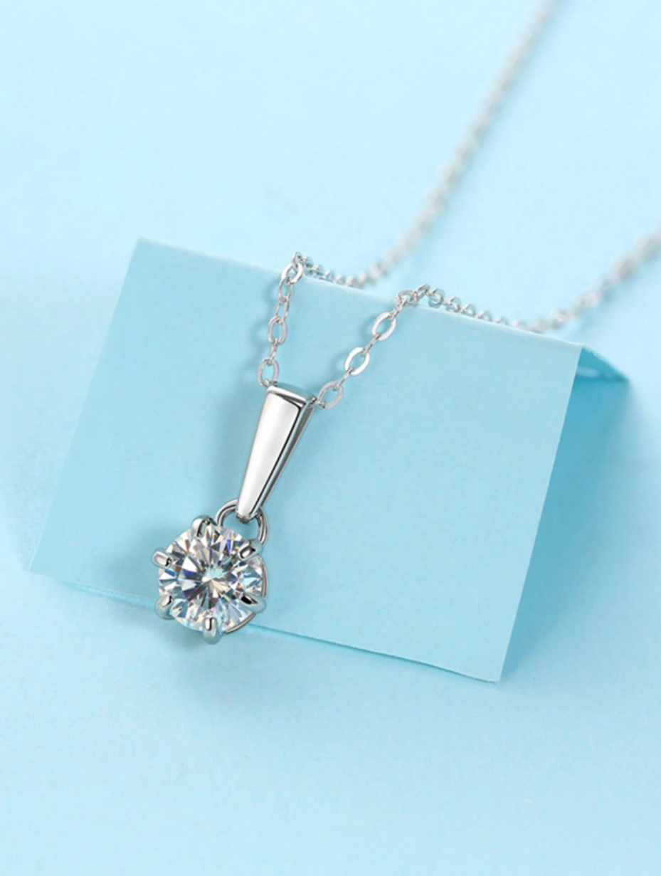 Moissanite Pendant Necklace | Timeless Beauty