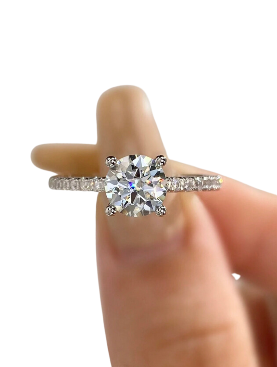 Brilliant Moissanite Ring | S925 Sterling Silver