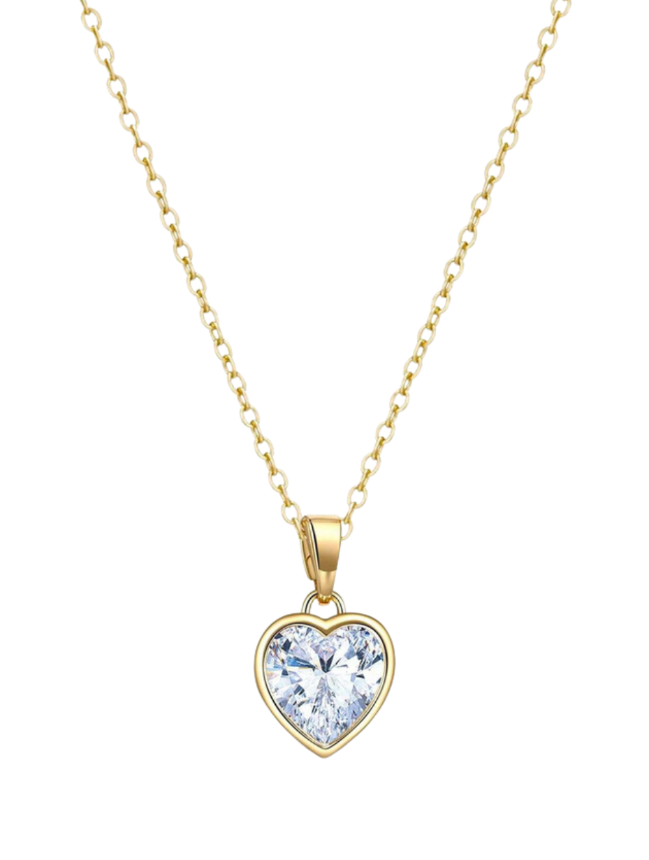 Moissanite Heart Pendant Necklace | Elegant Design