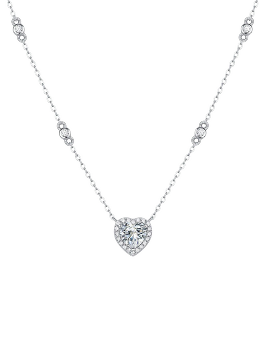 Moissanite Pendant Necklace | Elegant Gift for Her