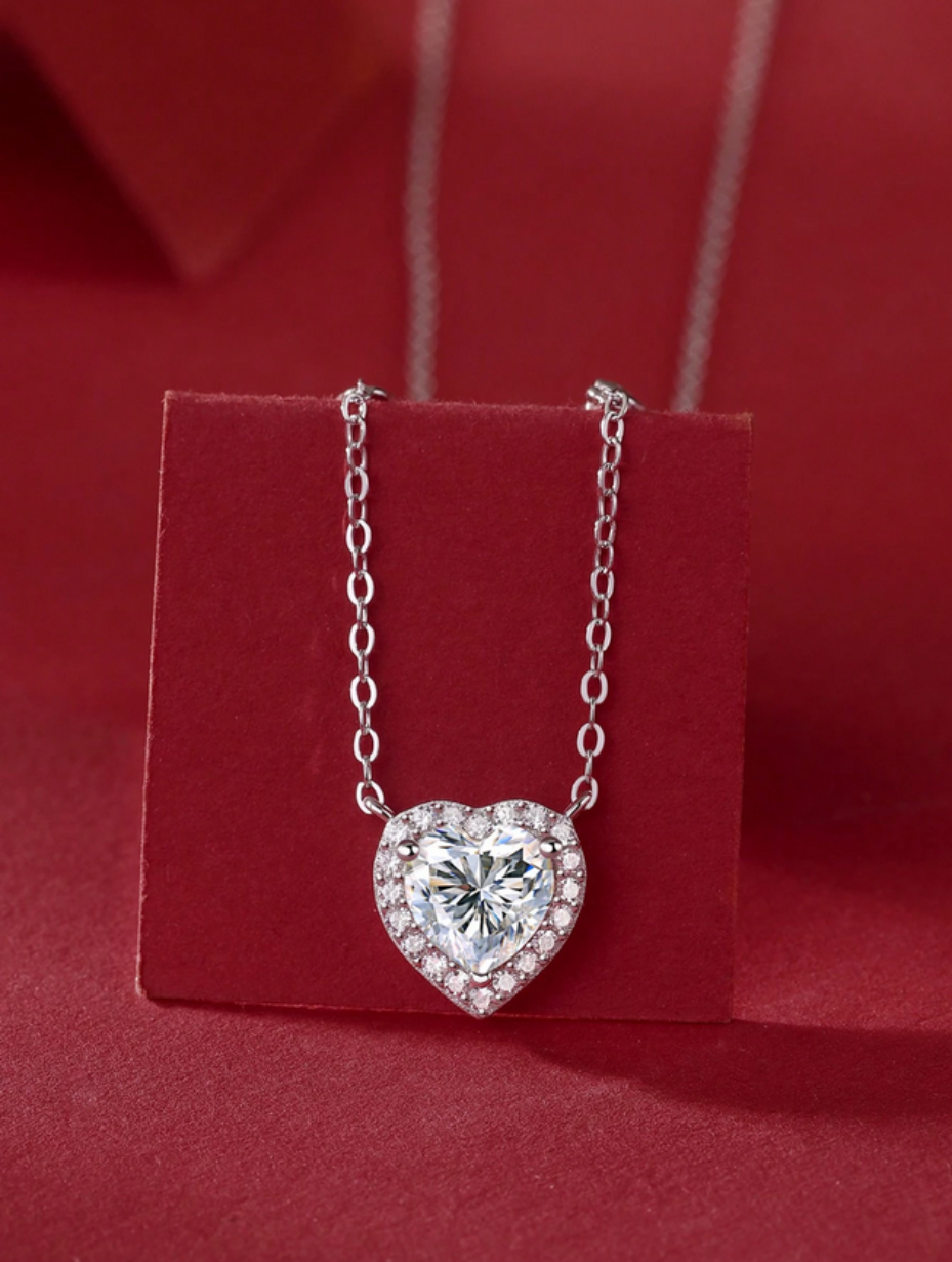 Moissanite Pendant Necklace | Elegant Gift for Her