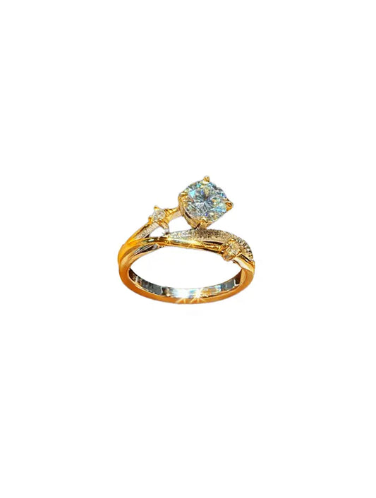 4-Klo Rund Moissanite Ring | S925 Sterlingsølv